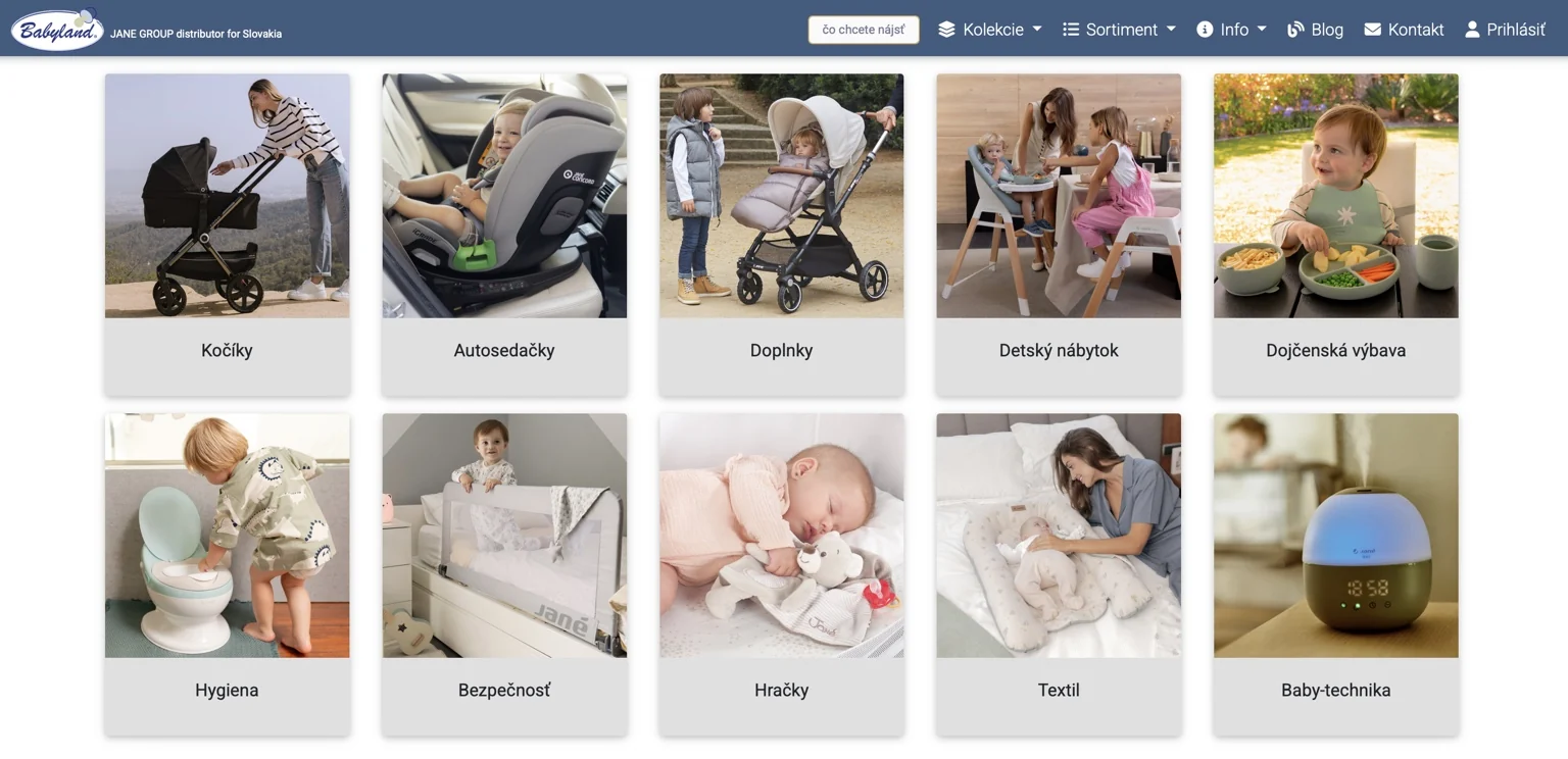 Babyland – reálna ukážka e-commerce riešenia